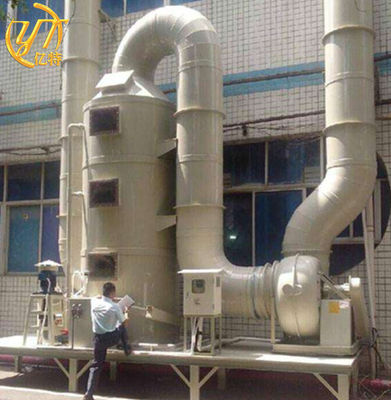 Полипропиленовый мокрый воздушный очиститель Газоочистительная башня D800 * 3500 мм для химического завода