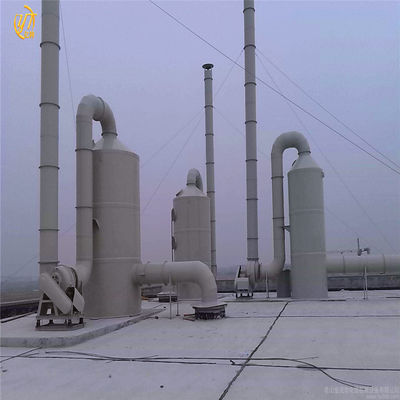 Полипропиленовый мокрый воздушный очиститель Газоочистительная башня D800 * 3500 мм для химического завода